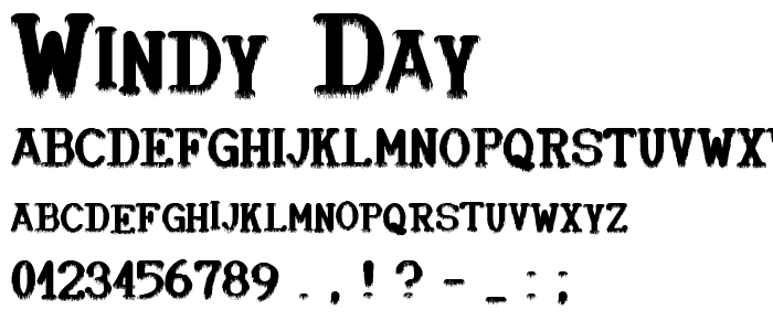 Windy day font